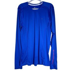 Nike Dri-Fit Running Sweatshirt Men's S Royal Blue Crew Neck Soft Long Sleeve